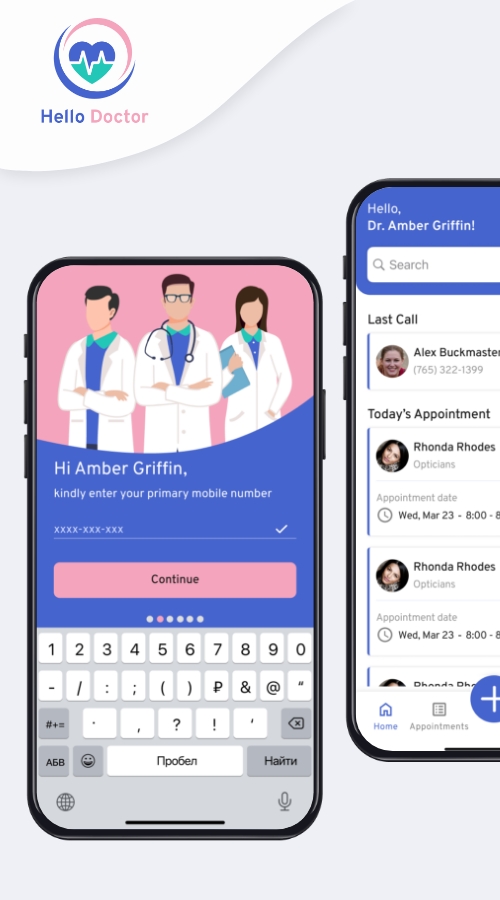 Doctor Mobile App Design screenshot 1