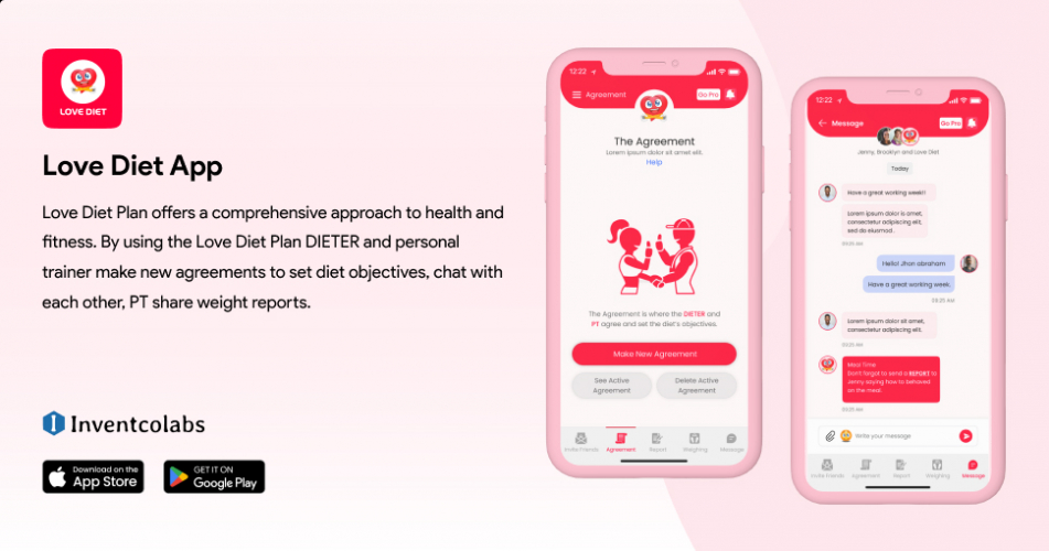 Love Diet App  screenshot 1