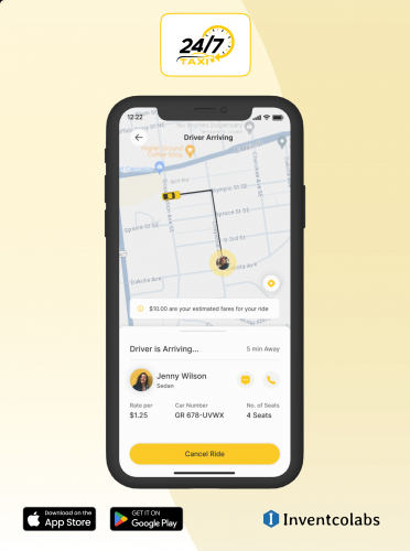 24x7 Taxi Rider Iceland Mobile App screenshot 3