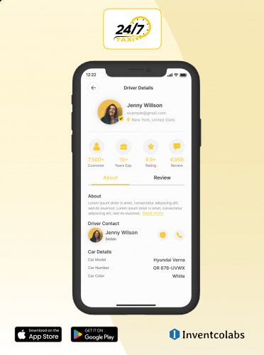 24x7 Taxi Rider Iceland Mobile App screenshot 4
