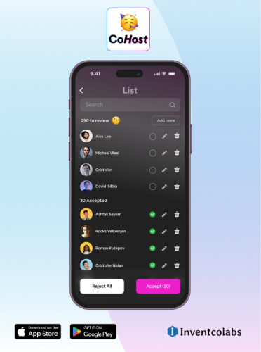 CoHost - Event Based Application screenshot 1