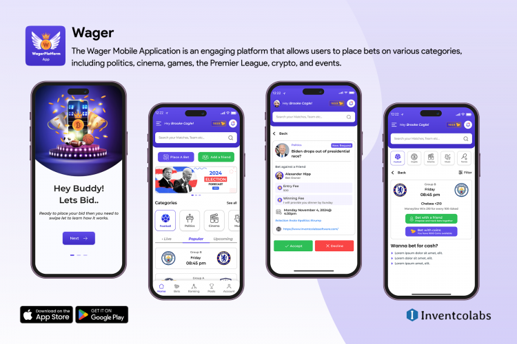 Wager Mobile Application screenshot 1