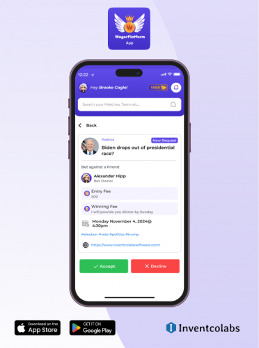 Wager Mobile Application screenshot 3