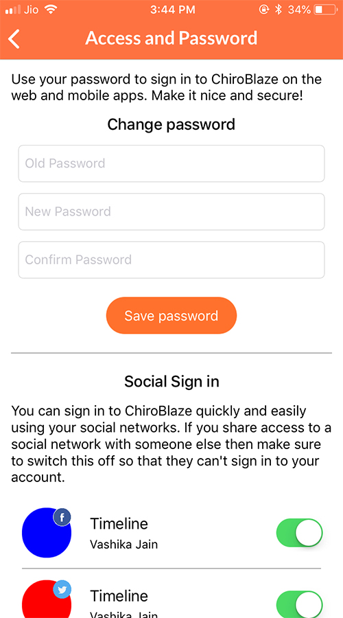 ChiroBlaze Mobile Application screenshot 1
