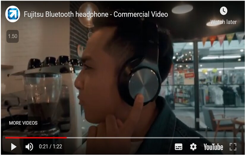 Fujitsu Bluetooth Headphone - Commercial Video screenshot 1