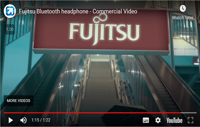 Fujitsu Bluetooth Headphone - Commercial Video screenshot 3
