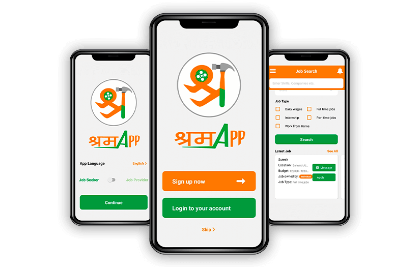 SHRAM APP screenshot 1