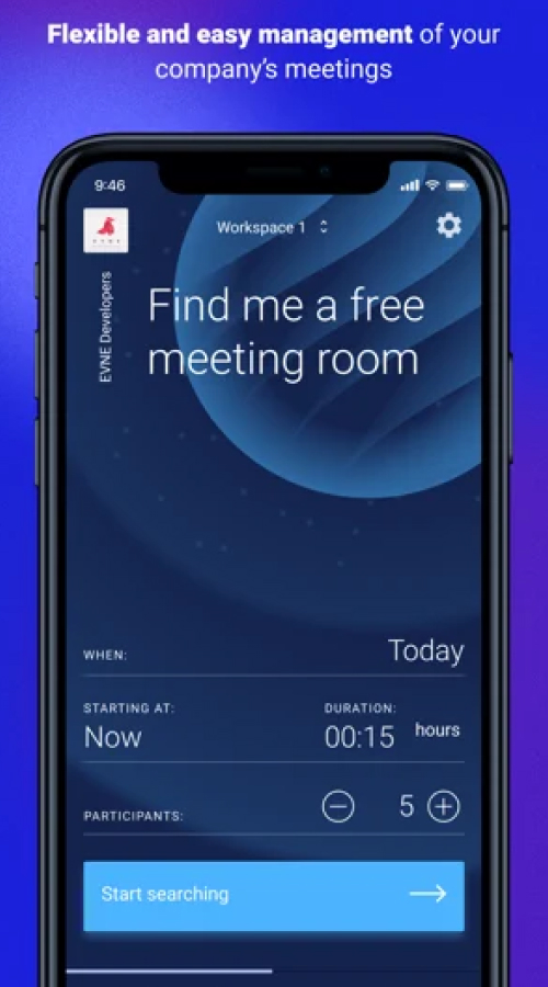 Meeting room scheduling system screenshot 2