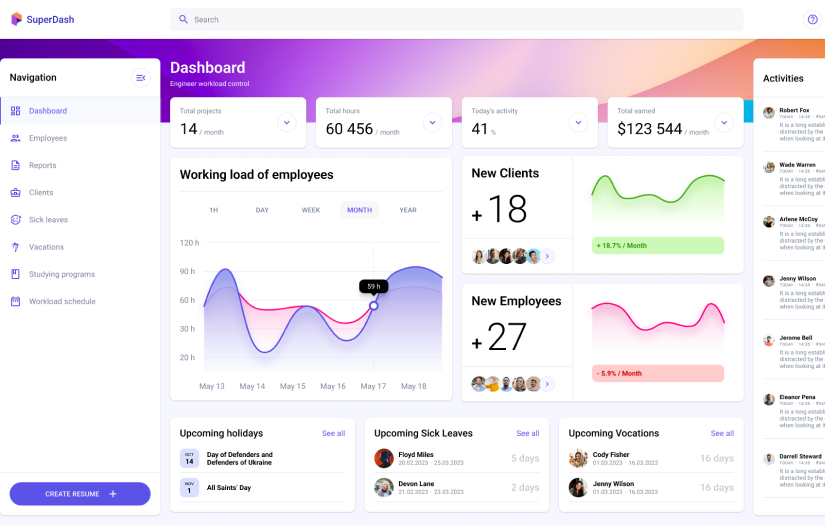 HR custom SaaS screenshot 2