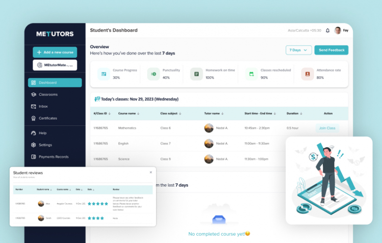 MEtutor: An Online Educational Platform screenshot 1