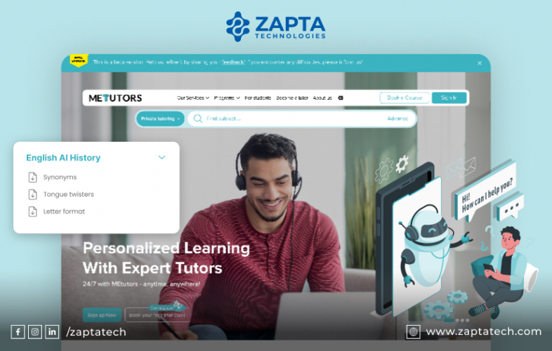MEtutor: An Online Educational Platform screenshot 2