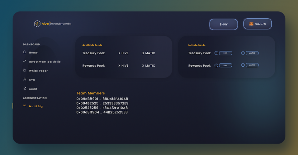 Multisignature Wallet Application screenshot 1