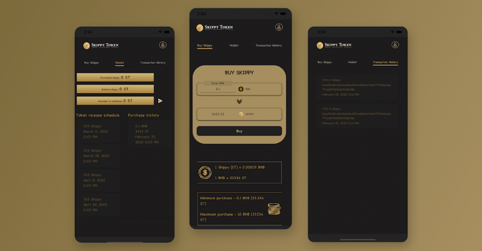 Crypto Crowdfunding Mobile App screenshot 1