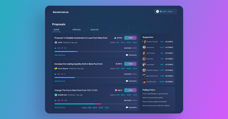DAO Governance dApp screenshot 1