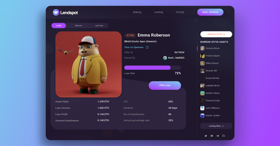 NFT Lending & Borrowing screenshot 1