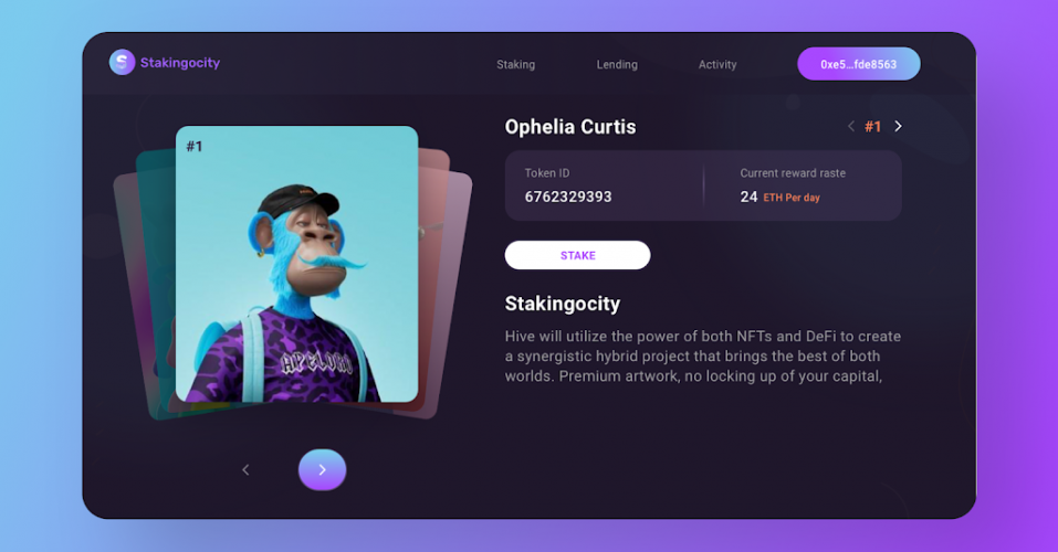 NFT Staking Platform screenshot 1