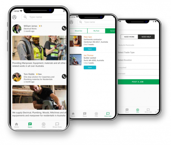 Tradies Marketplace Mobile App screenshot 1