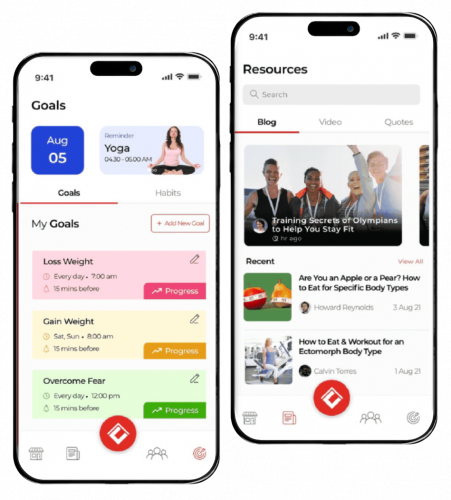 Health and Fitness Social Media App screenshot 1
