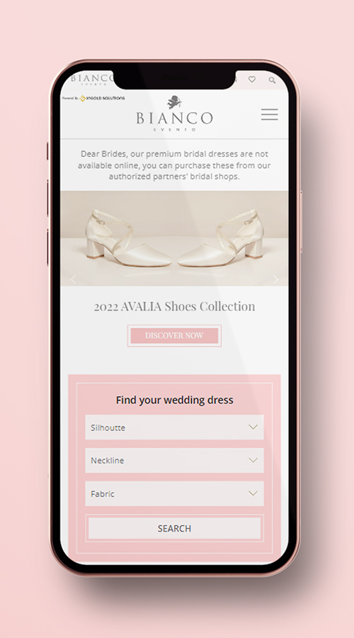 Bianco Evento GmbH ( B2C) Website Development screenshot 2