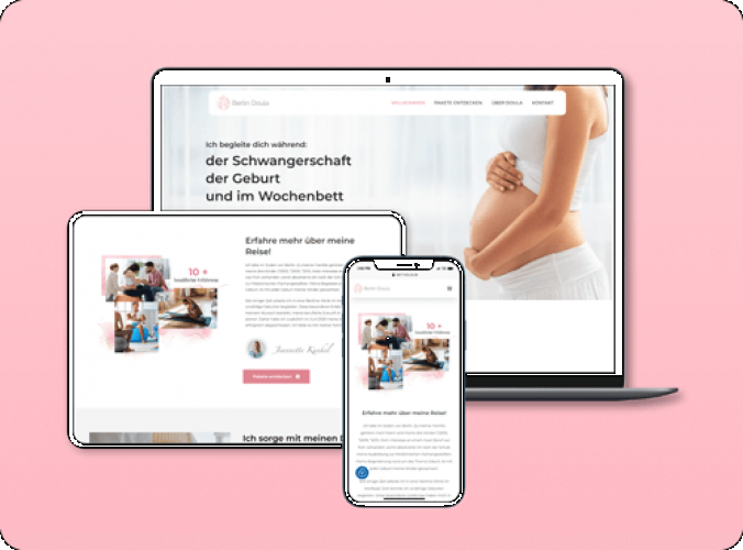 Berlin Doula WordPress Website screenshot 1