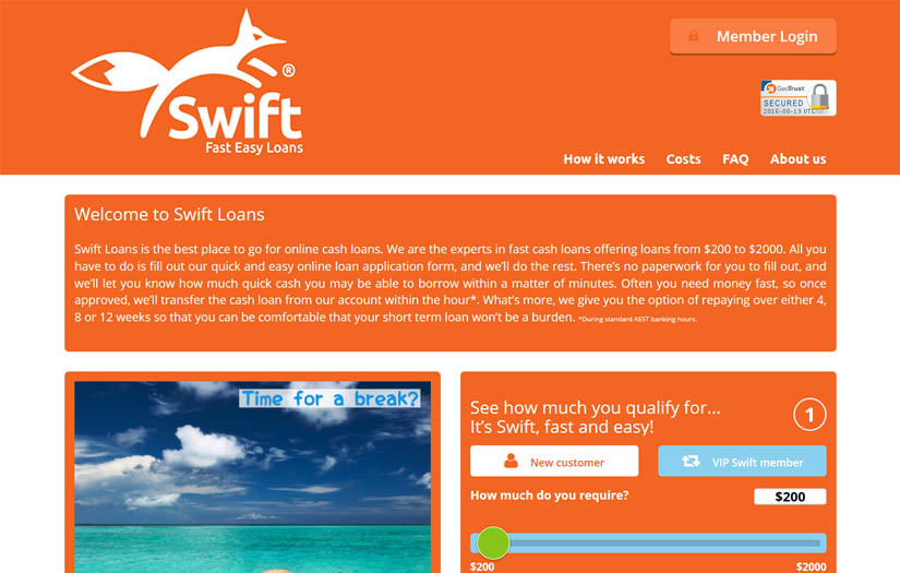 Swiftloans screenshot 1