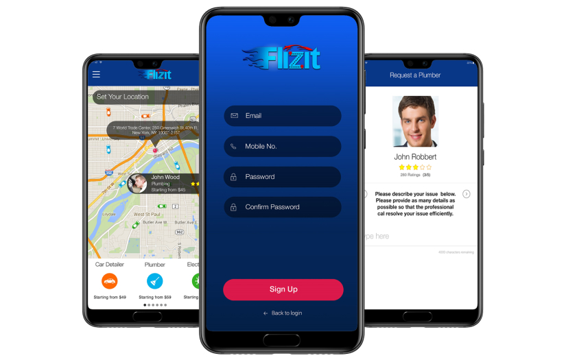 Flizit - On-Demand App for Various Services screenshot 1