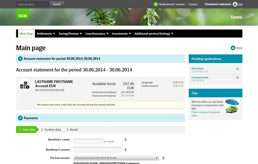 SEB Digital Banking screenshot 2