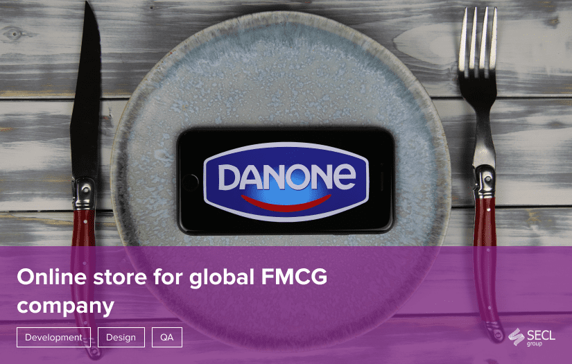 Development of an online store for Danone screenshot 1