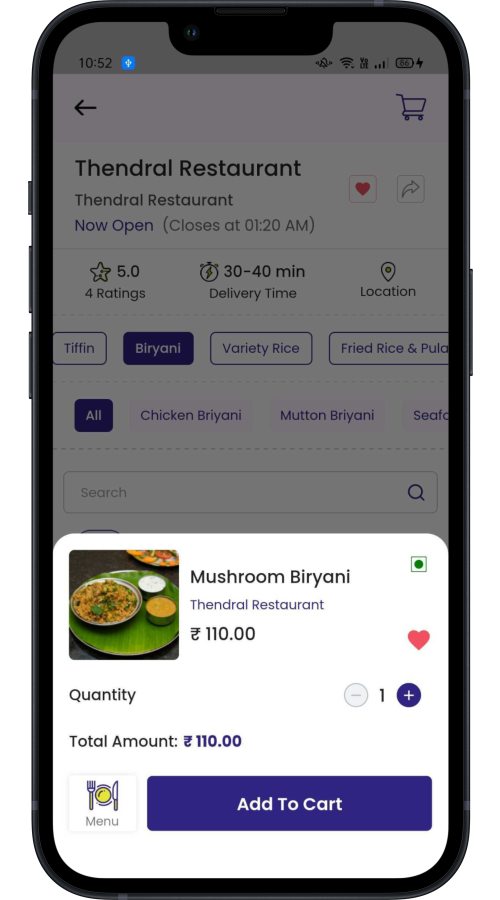 Veetill Multi Vendor Food Delivery Application screenshot 2