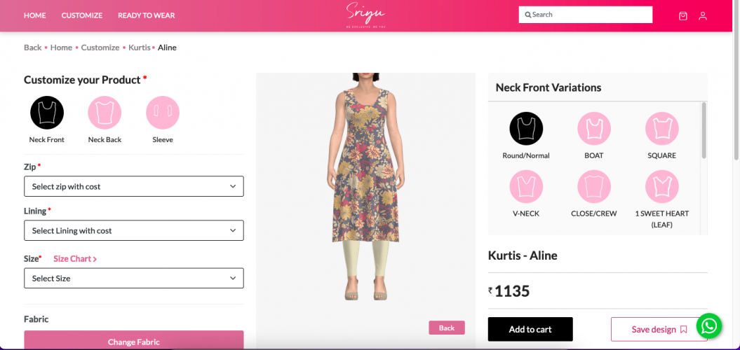 Custom Design E-commerce screenshot 1