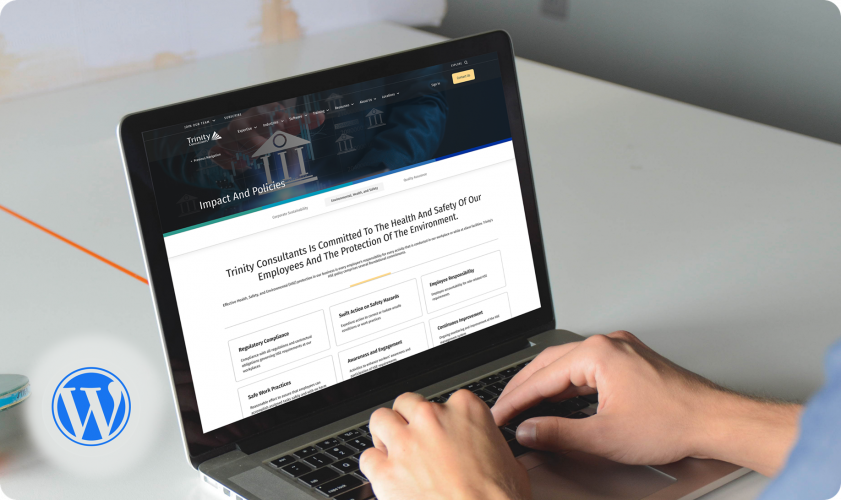 TRINITY CONSULTANTS WORDPRESS WEBSITE screenshot 2
