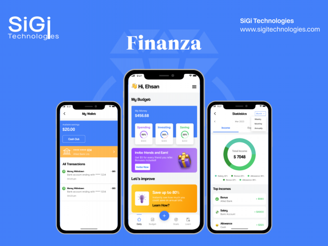 Finanza – Personal Finance & Budget Management Mobile Application screenshot 1