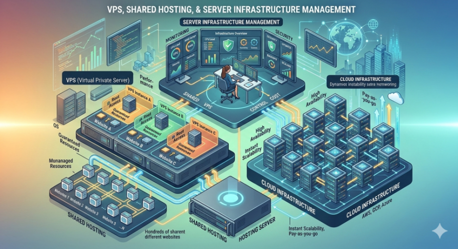 VPS, Shared Hosting, and Server Infrastructure Management screenshot 1