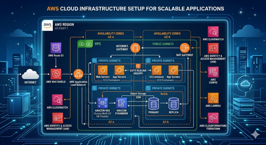 AWS Cloud Infrastructure Setup for Scalable Applications screenshot 1