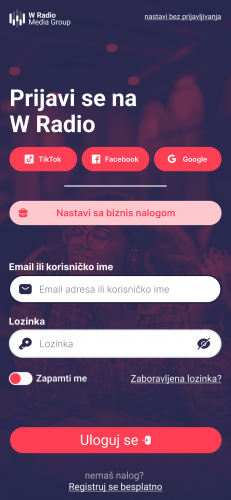 W Radio Media Group - Cross-Platform Application screenshot 1