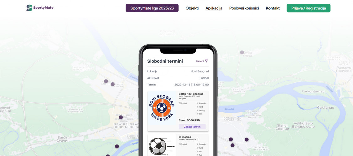 Sportymate - Cross-Platform Application screenshot 1