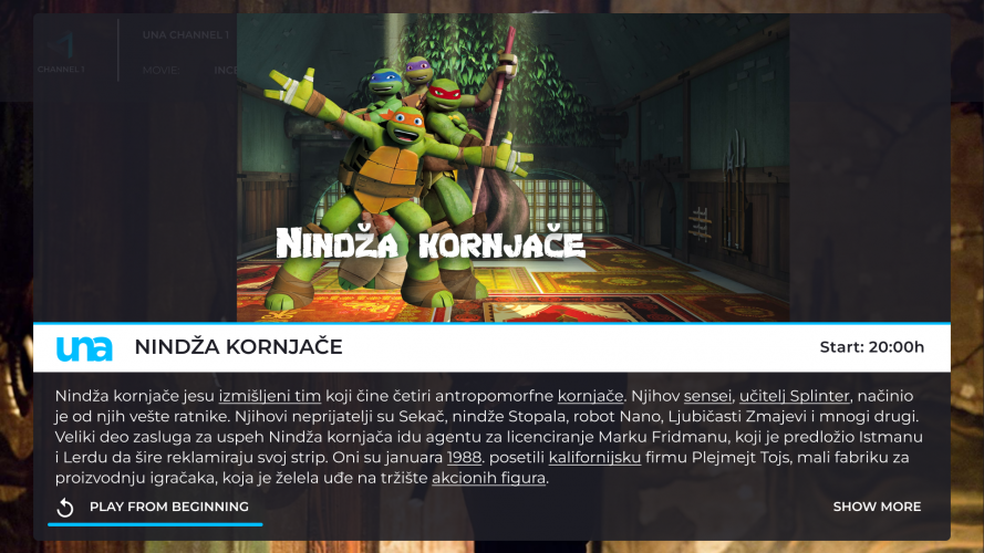 Una TV - Smart TV Application screenshot 2