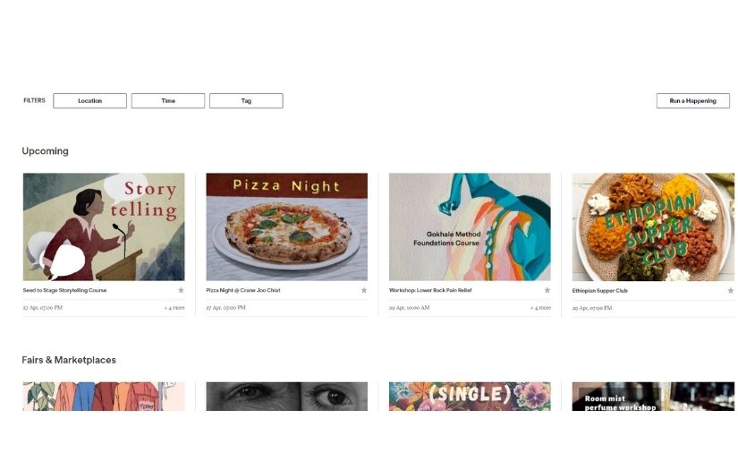 A Homepage for a Singapore Based Co-working Space screenshot 1