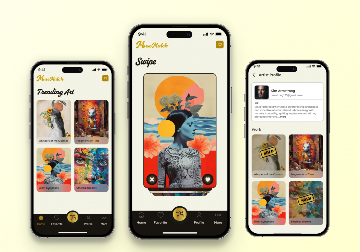 MuseMatch - Art Marketplace Mobile App 🎨 screenshot 1