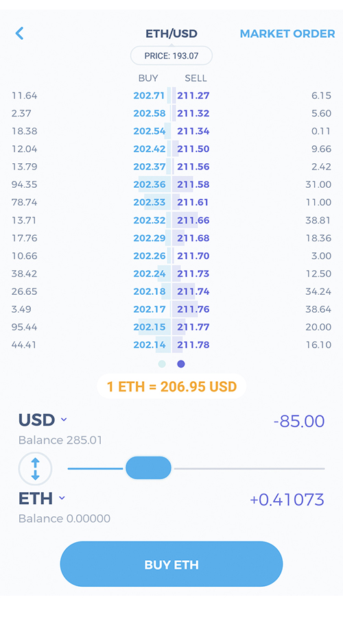 Cross-platform app to place cryptocurrency trades in screenshot 4