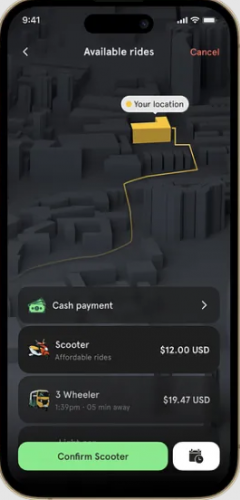 Taxi Booking App screenshot 1