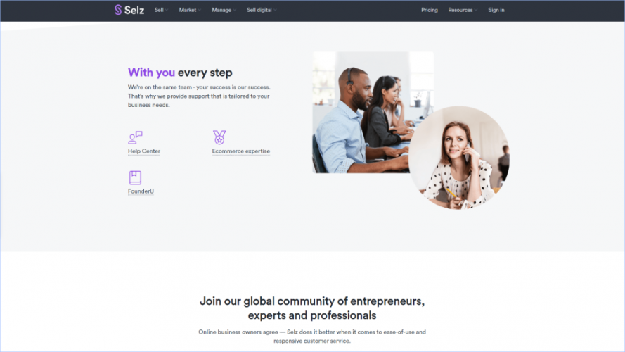 Website Development Solution for eCommerce with Selz - USA screenshot 2
