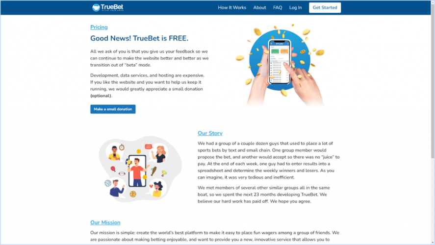 Data Management Solution designed for TrueBet - Georgia screenshot 1