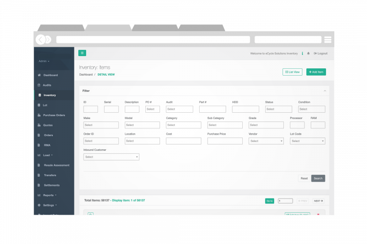 Custom CRM for Electronic Recycling screenshot 2