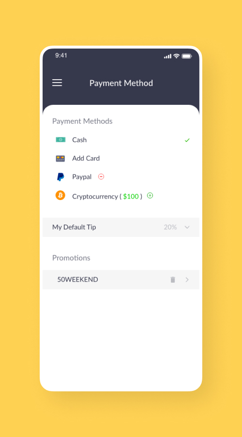 Ridesharing App screenshot 1