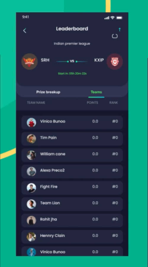 Fantasy Sports App screenshot 1