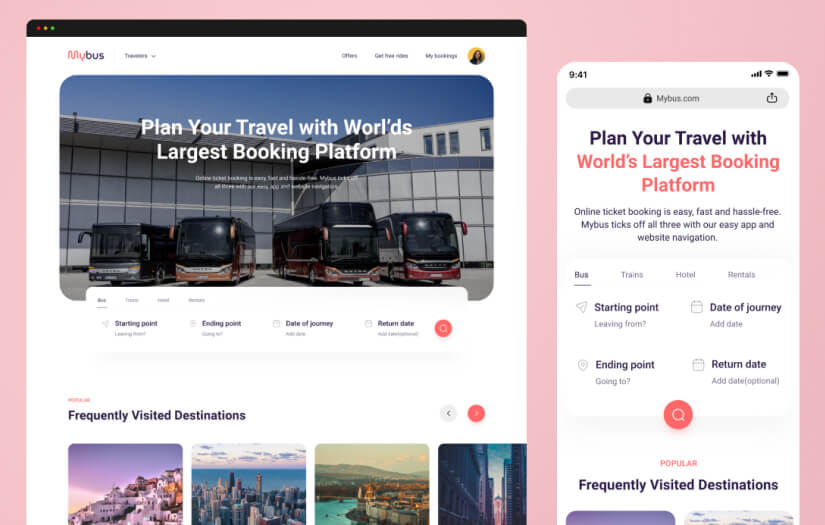 Bus Ticket Booking App & Website screenshot 1