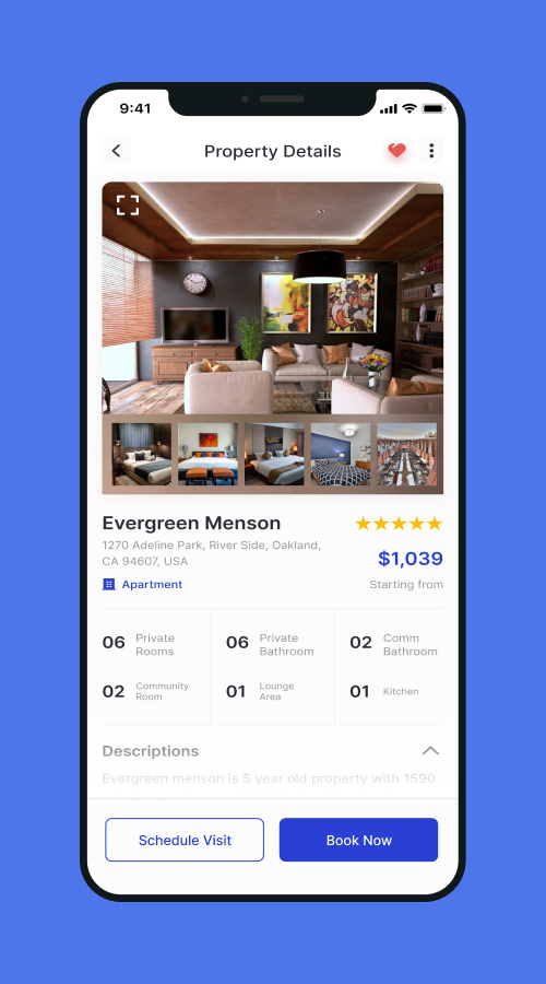 Co-living Space Finder App screenshot 1