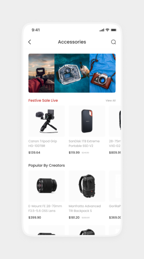 Camera Store App screenshot 2