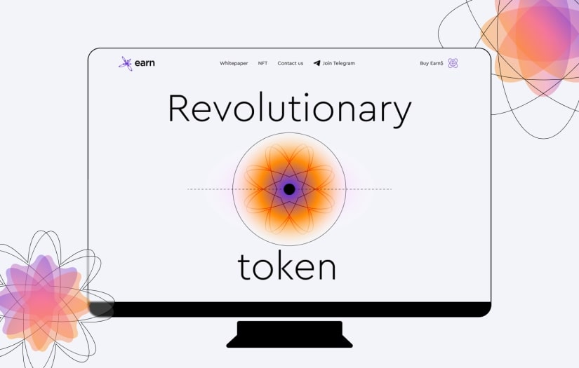 Earn - Webdesign for Crypto Platform screenshot 1